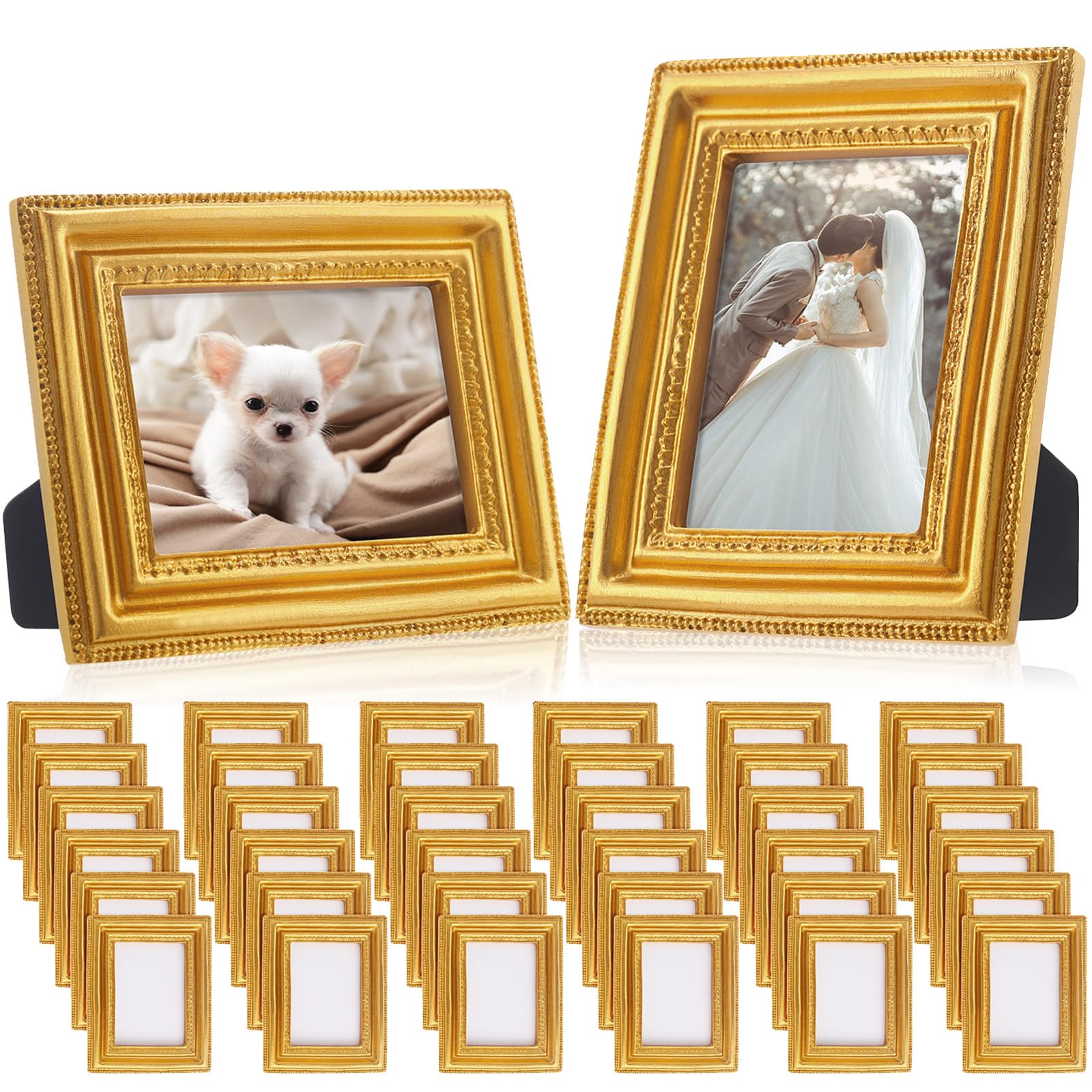 Amazon.com - Qunclay 10 Small Frame Pack, Gold Black White Mini